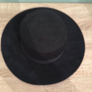 Black wool felt bolero hat